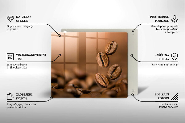 Sklo za varnou desku Kávová zrna