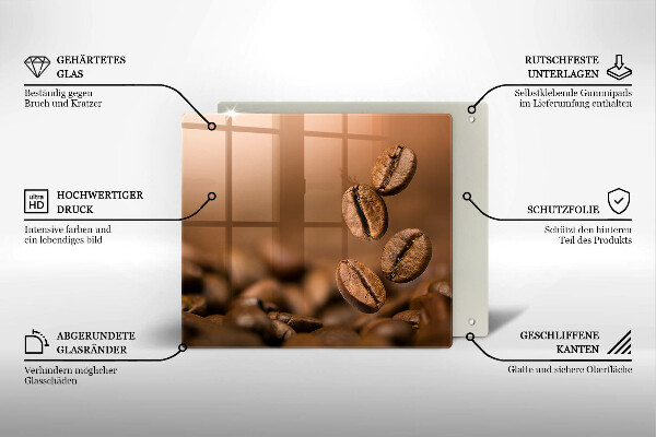 Sklo za varnou desku Kávová zrna