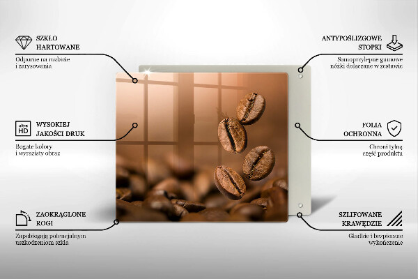 Sklo za varnou desku Kávová zrna