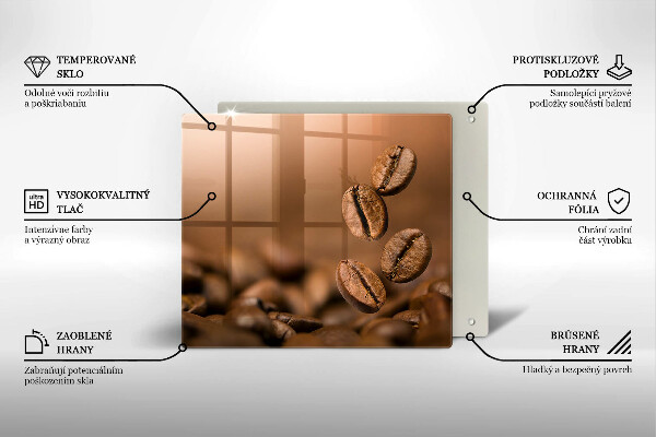 Sklo za varnou desku Kávová zrna