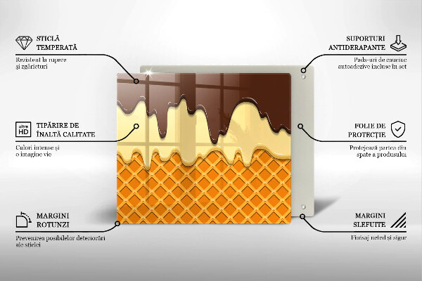 Sklo za varnou desku Ilustrace kornoutu zmrzliny