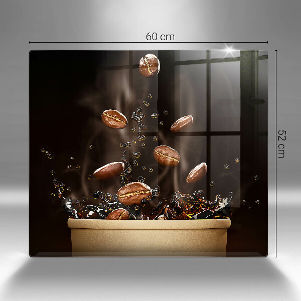 Sklo za varnou desku Horká kávová zrna