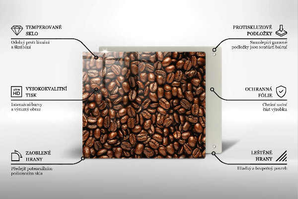 Sklo za varnou desku Kávová zrna
