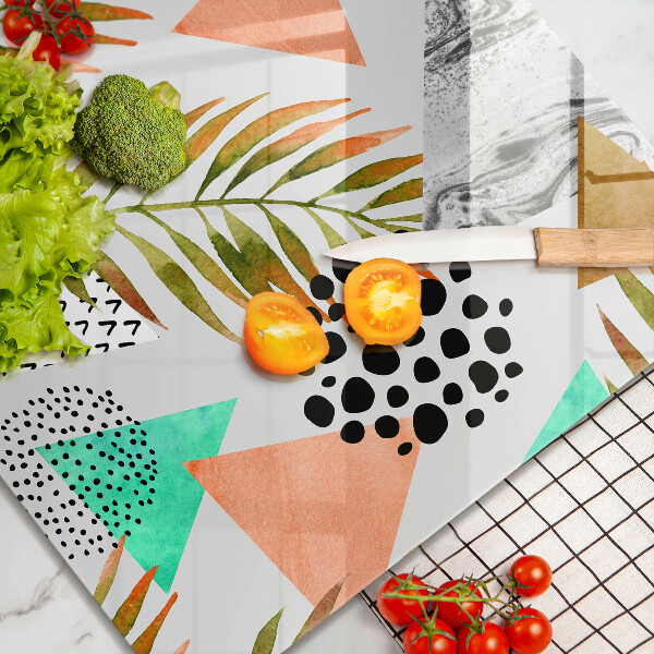 Sklo za varnou desku Boho listy vzor