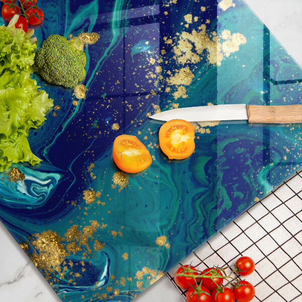 Sklo za varnou desku Abstrakce se zlatem