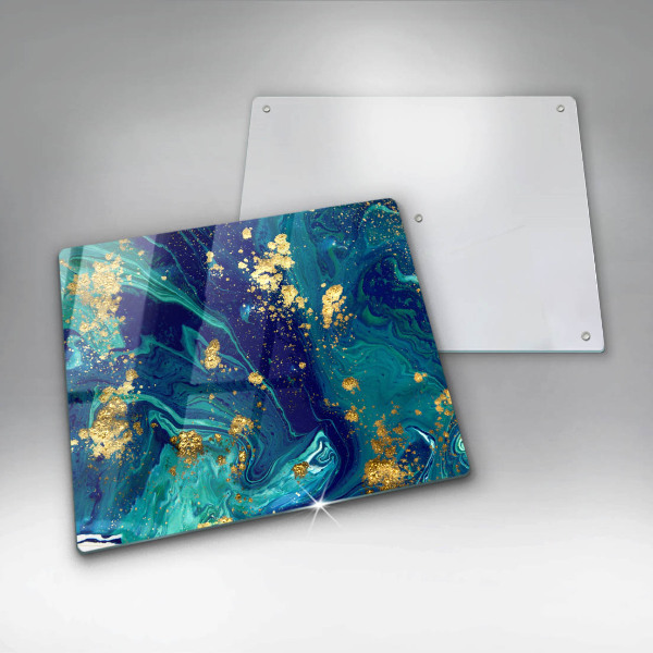 Sklo za varnou desku Abstrakce se zlatem