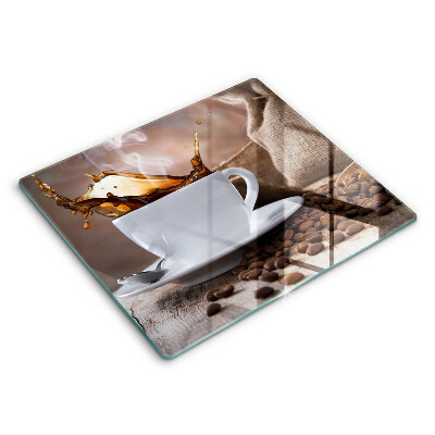 Sklo za varnou desku Šálek a kávová zrna