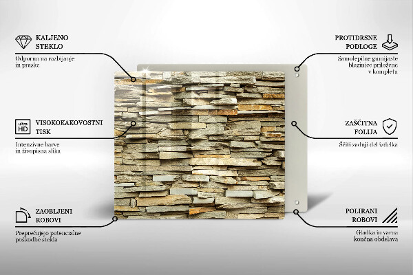 Sklo za varnou desku Dekorativní kameny