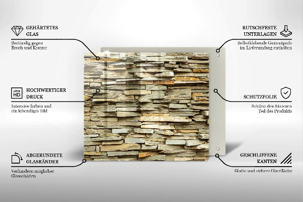 Sklo za varnou desku Dekorativní kameny