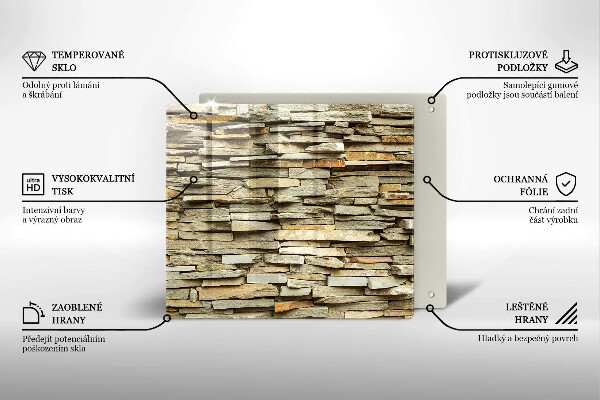 Sklo za varnou desku Dekorativní kameny