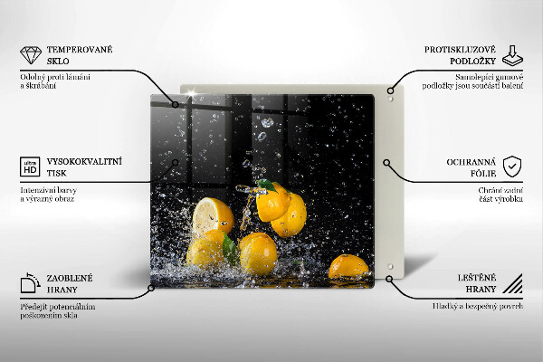 Sklo za varnou desku Šťavnaté citronové ovoce