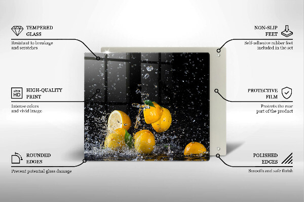 Sklo za varnou desku Šťavnaté citronové ovoce
