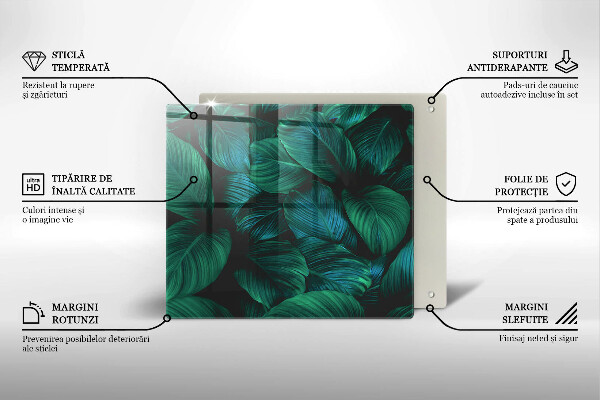 Sklo za varnou desku Listy džungle