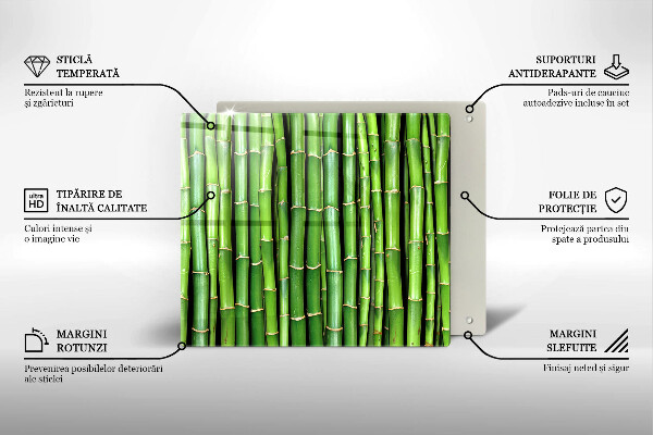 Sklo za varnou desku Přírodní bambusy