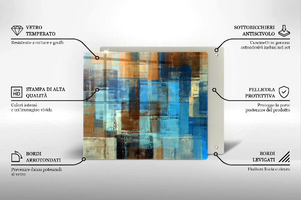 Sklo za varnou desku Malované pozadí