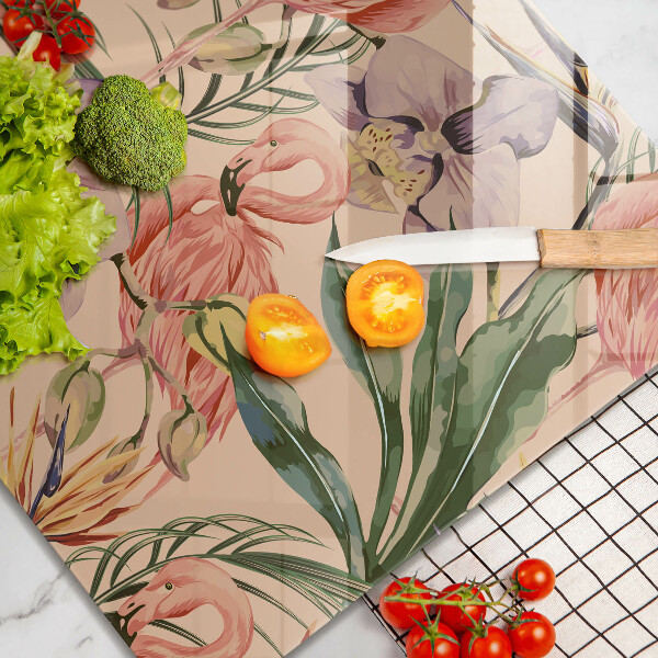 Sklo za varnou desku Plameňáci ilustrace