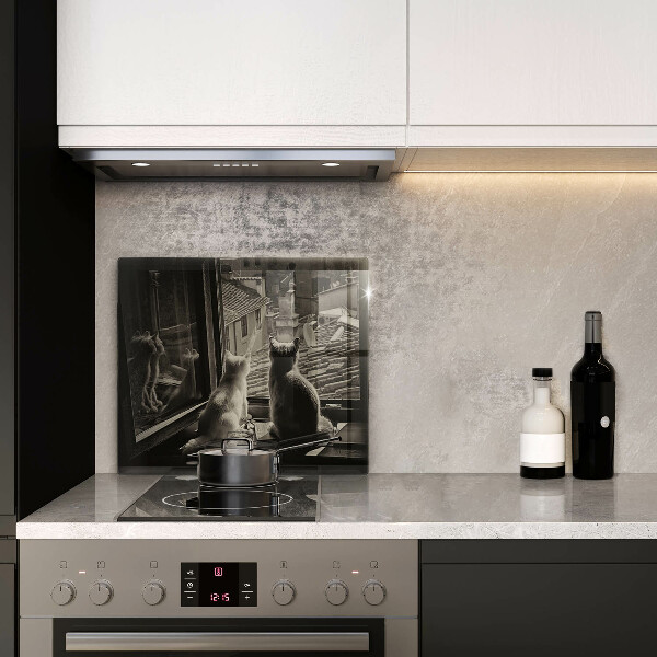 Sklo za varnou desku Kočičí město a okno