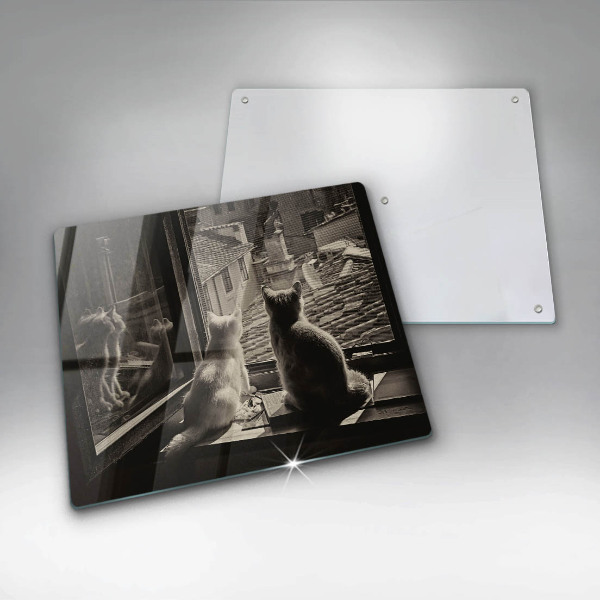Sklo za varnou desku Kočičí město a okno