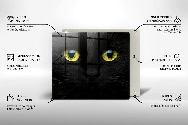 Sklo za varnou desku Zvířecí kočičí oči