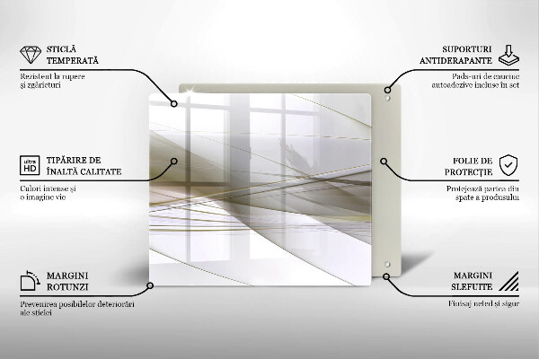 Sklo za varnou desku Abstraktní linie designu