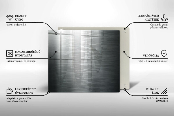 Sklo za varnou desku Kovová textura