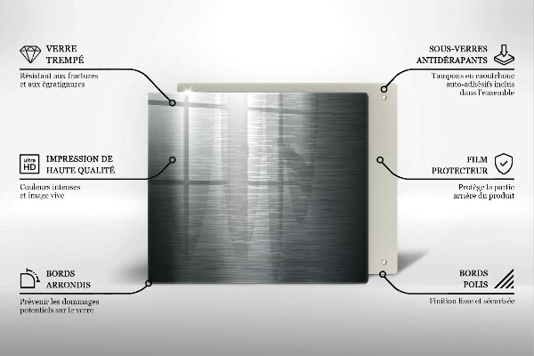 Sklo za varnou desku Kovová textura