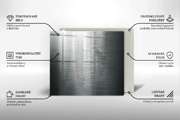 Sklo za varnou desku Kovová textura