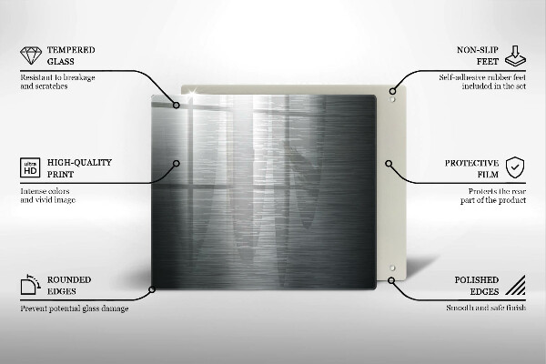 Sklo za varnou desku Kovová textura