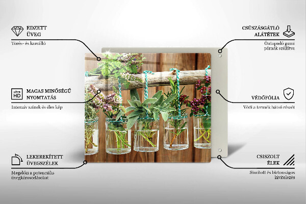Sklo za varnou desku Byliny rostliny ročník
