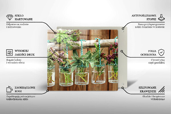 Sklo za varnou desku Byliny rostliny ročník
