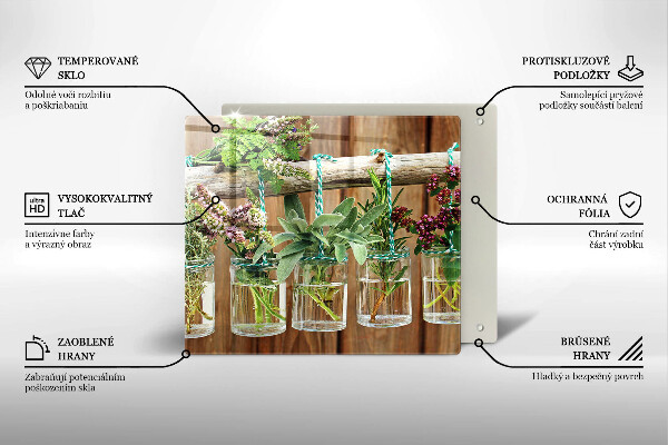 Sklo za varnou desku Byliny rostliny ročník