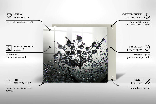 Sklo za varnou desku Pampelišky a rosa