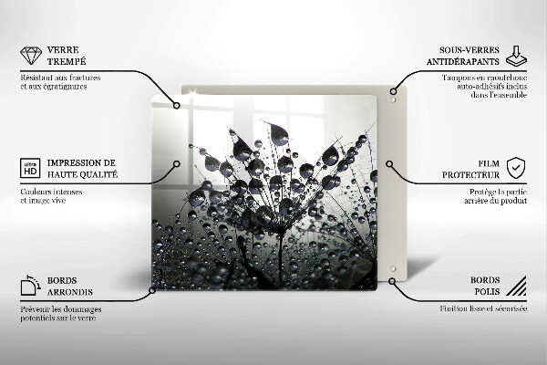 Sklo za varnou desku Pampelišky a rosa