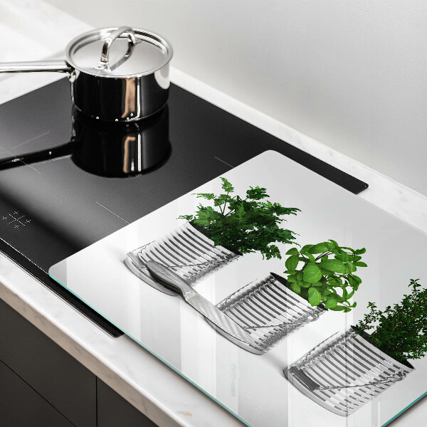 Sklo za varnou desku Květináče s bylinkami