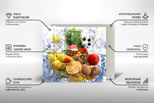 Sklo za varnou desku Šťavnaté ovoce a voda