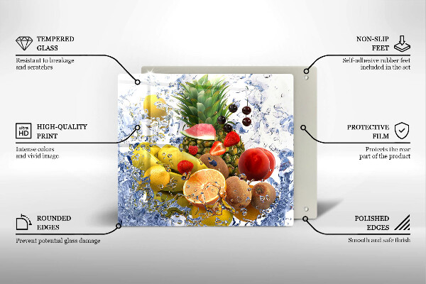 Sklo za varnou desku Šťavnaté ovoce a voda