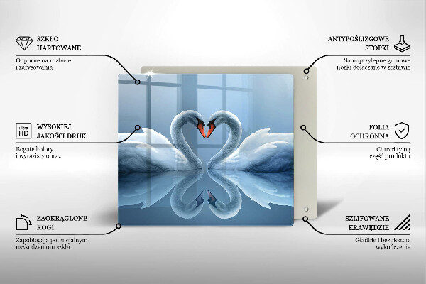 Sklo za varnou desku Dvě labutí srdce