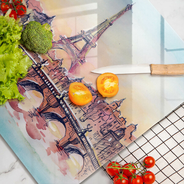 Sklo za varnou desku Krajina paříže eiffelova věž