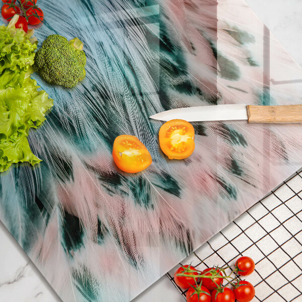 Sklo za varnou desku Boho ptačí peří