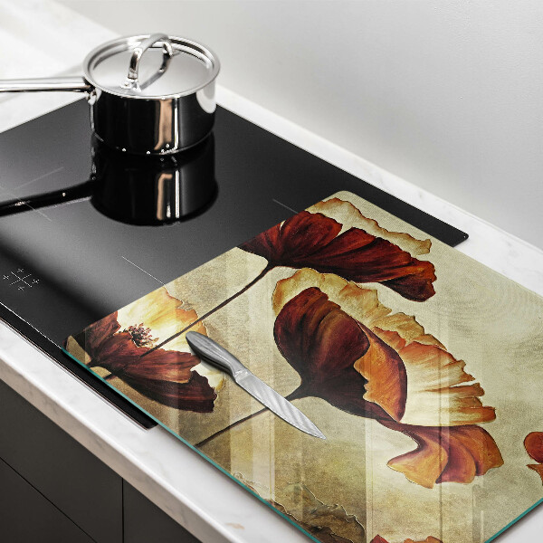 Sklo za varnou desku Malované boho květiny