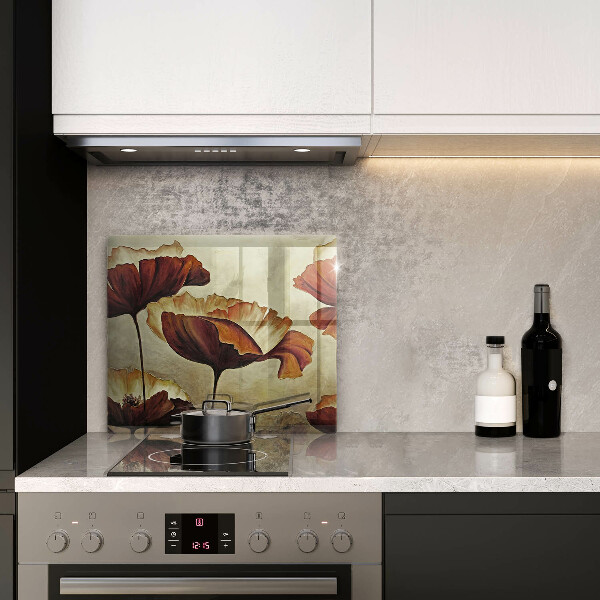 Sklo za varnou desku Malované boho květiny