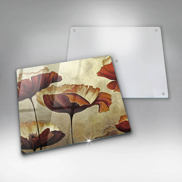 Sklo za varnou desku Malované boho květiny