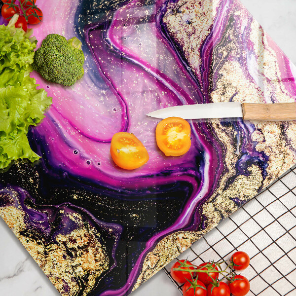 Sklo za varnou desku Abstraktní design zlaté