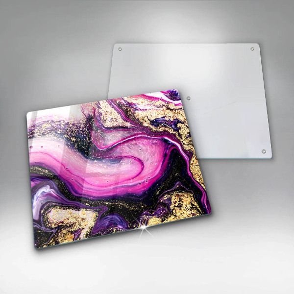 Sklo za varnou desku Abstraktní design zlaté