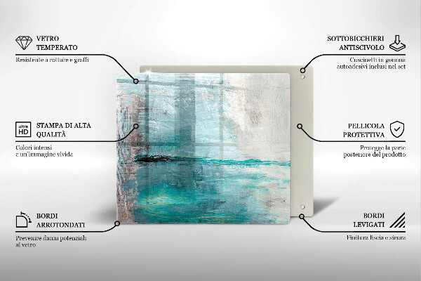 Sklo za varnou desku Malování abstrakce pozadí