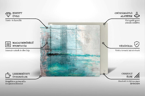 Sklo za varnou desku Malování abstrakce pozadí