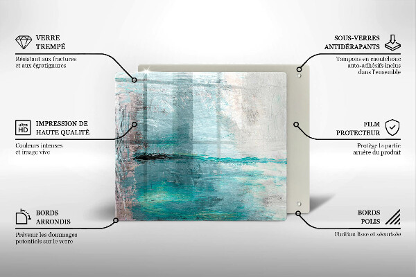 Sklo za varnou desku Malování abstrakce pozadí