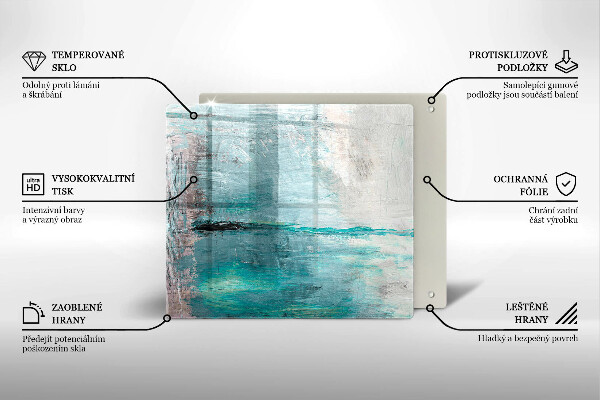 Sklo za varnou desku Malování abstrakce pozadí