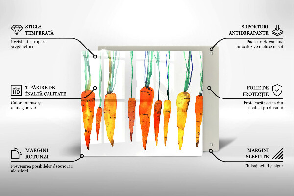 Sklo za varnou desku Mrkev ilustrace