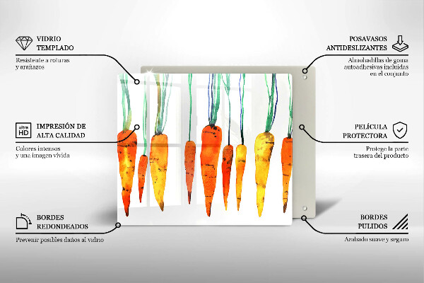Sklo za varnou desku Mrkev ilustrace